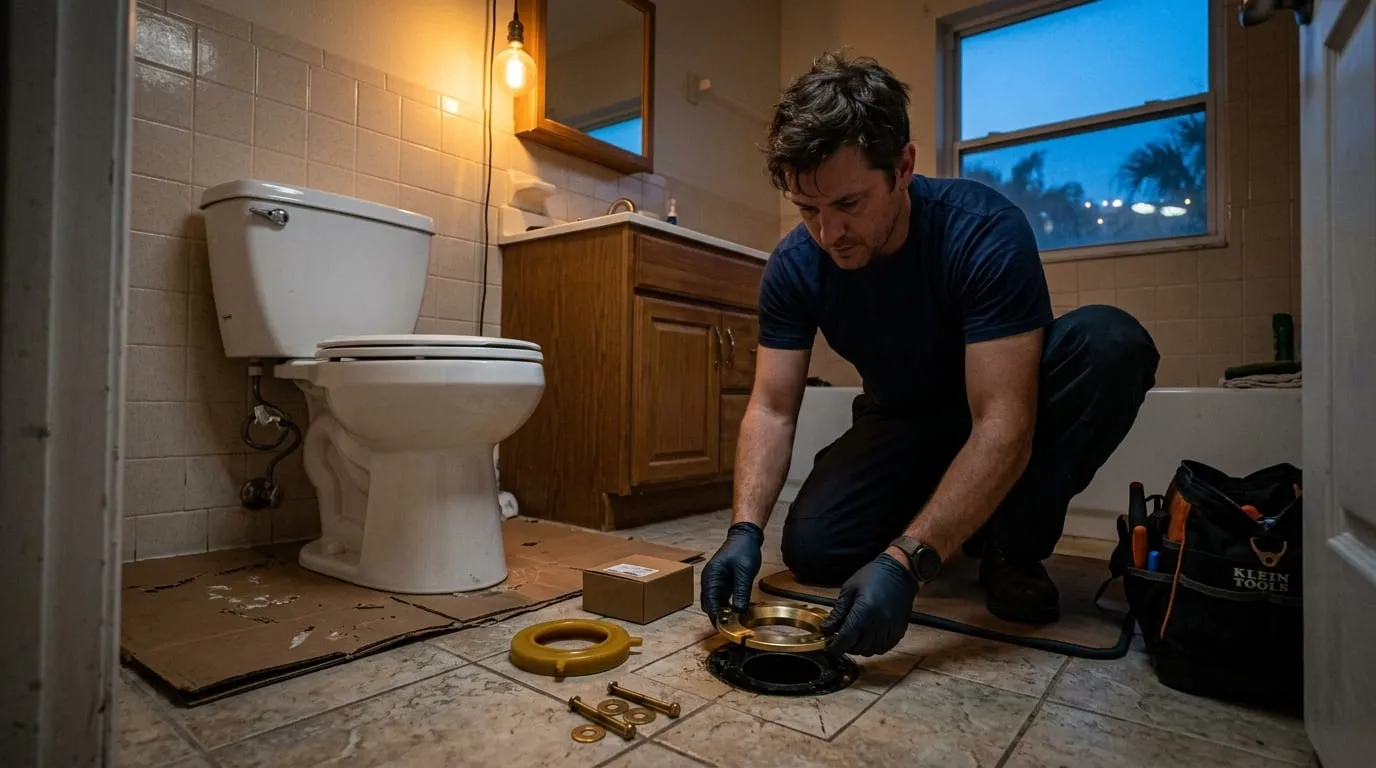A toilet is leaking: what to shut off first, and what the leak site tells you